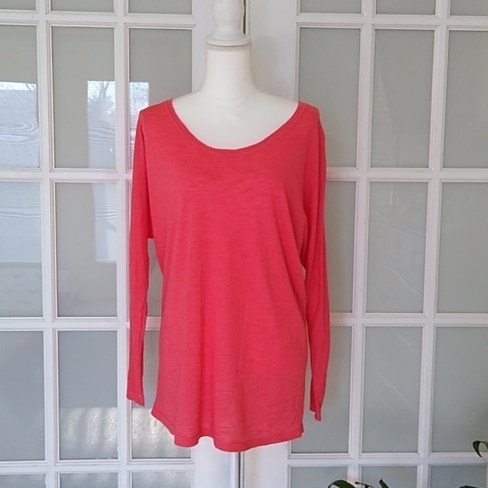 Allen Allen Dolman Sleeve Tunic in Coral